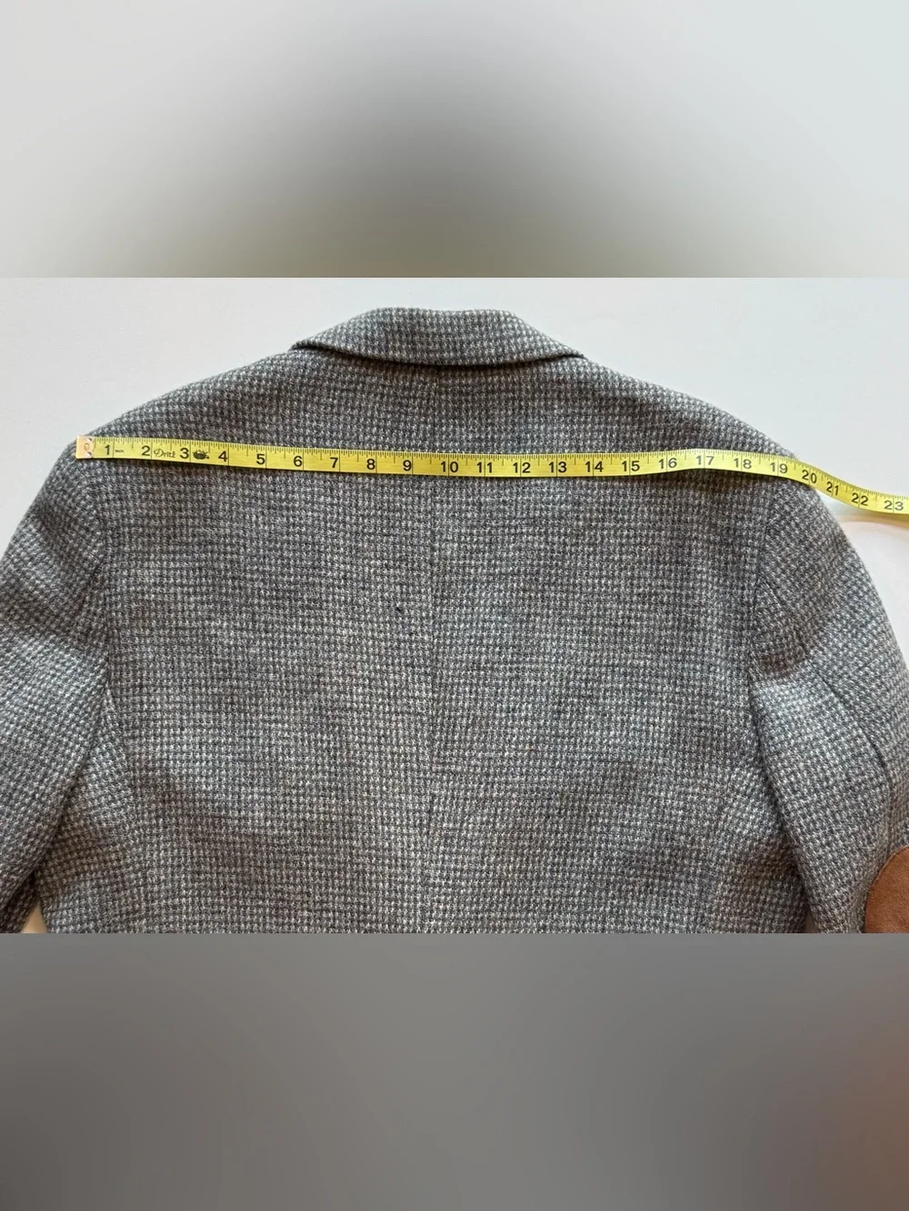 Vintage Harris Tweed Men’s 44R Scottish Wool Sport Coat Grey USA Made In 80s